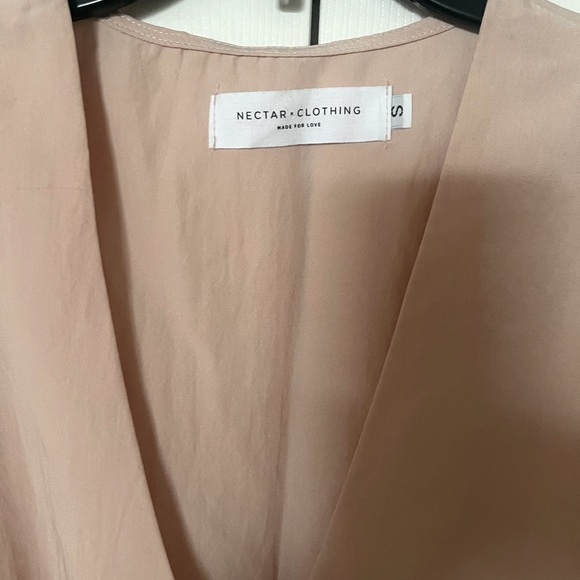 Dusty Pink Retro Fit Mini Button Down Dress - Picture 4 of 5